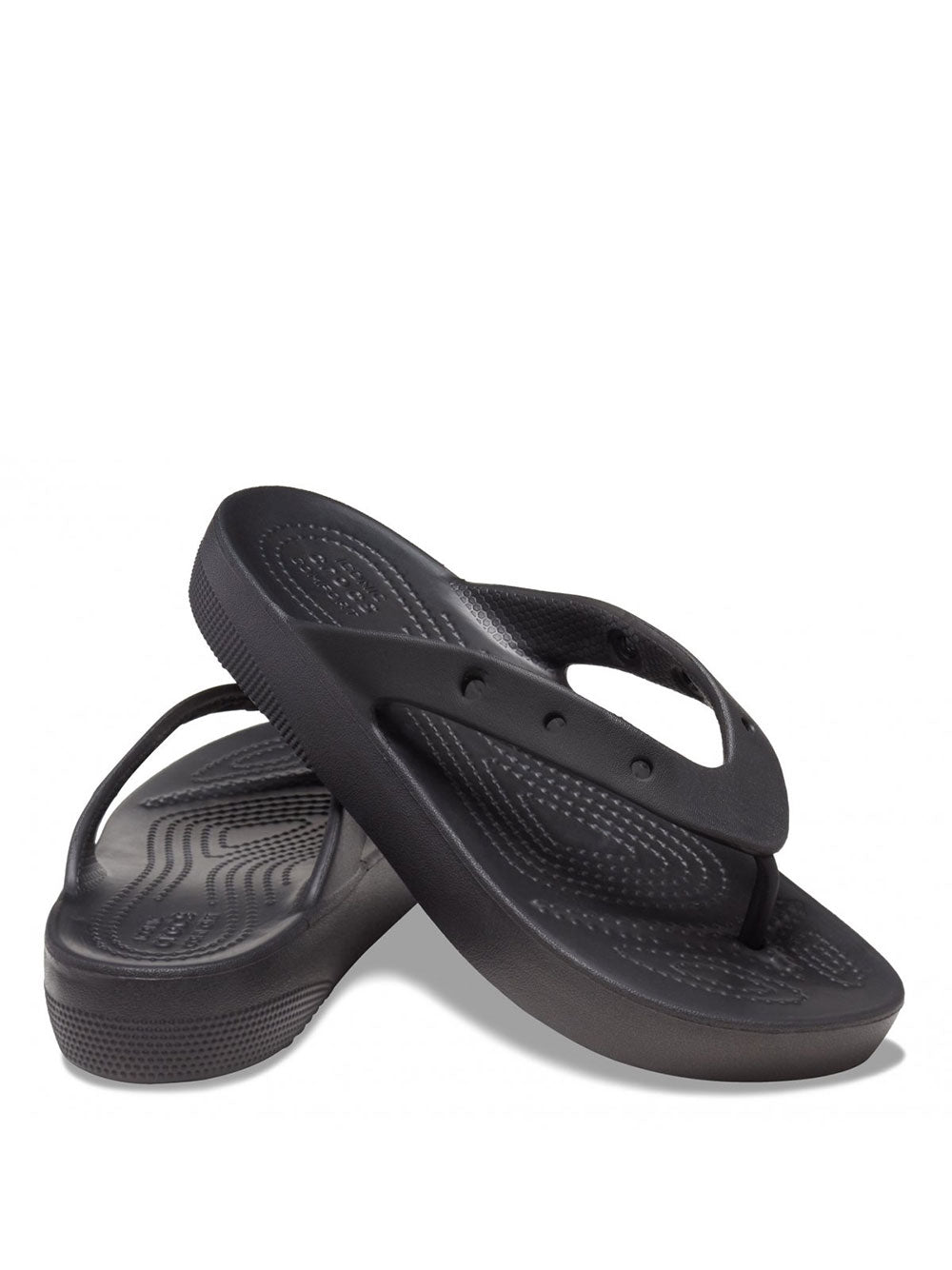 Infradito Crocs Classic Platform Flip da Donna - Nero