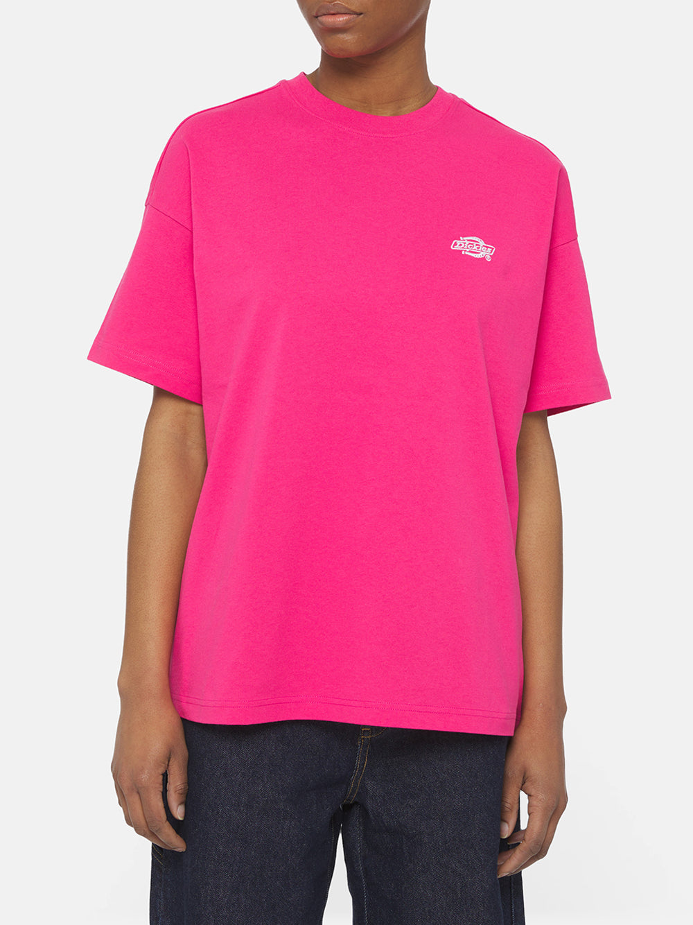 T-shirt Dickies Summerdale da Donna - Fuxia Fucsia