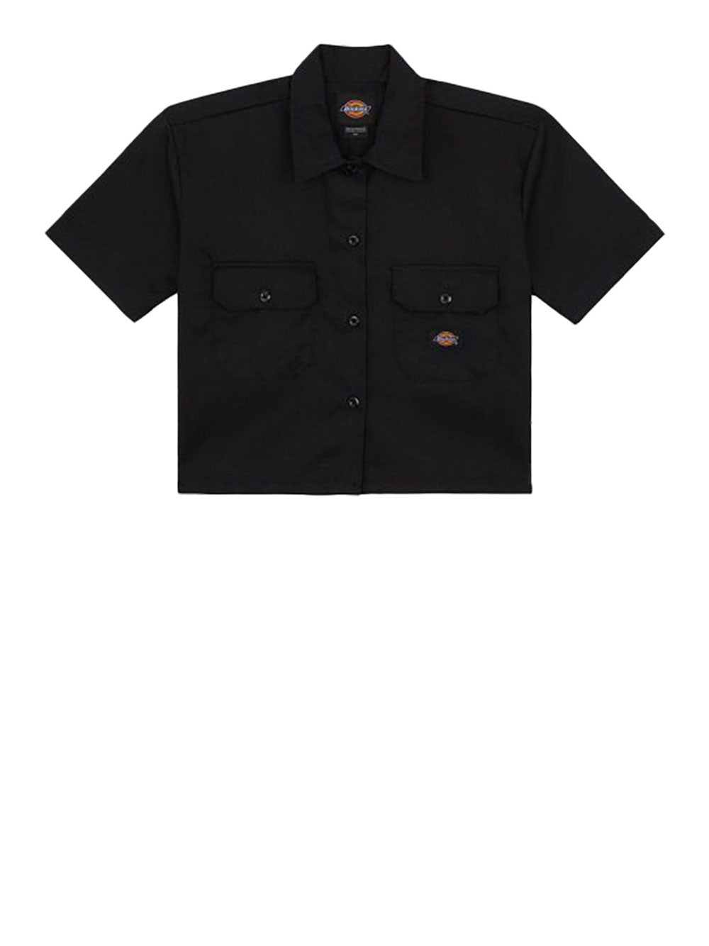 Camicia Casual Dickies Work Shirt Cropped da Donna - Nero