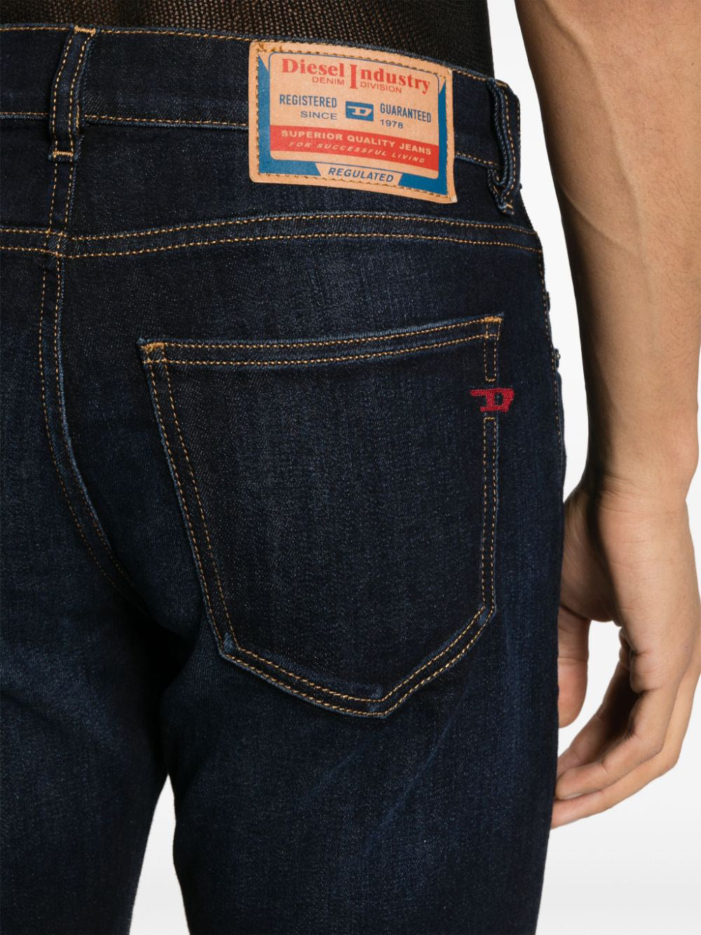 Jeans Slim Diesel D-Strukt da Uomo - Denim