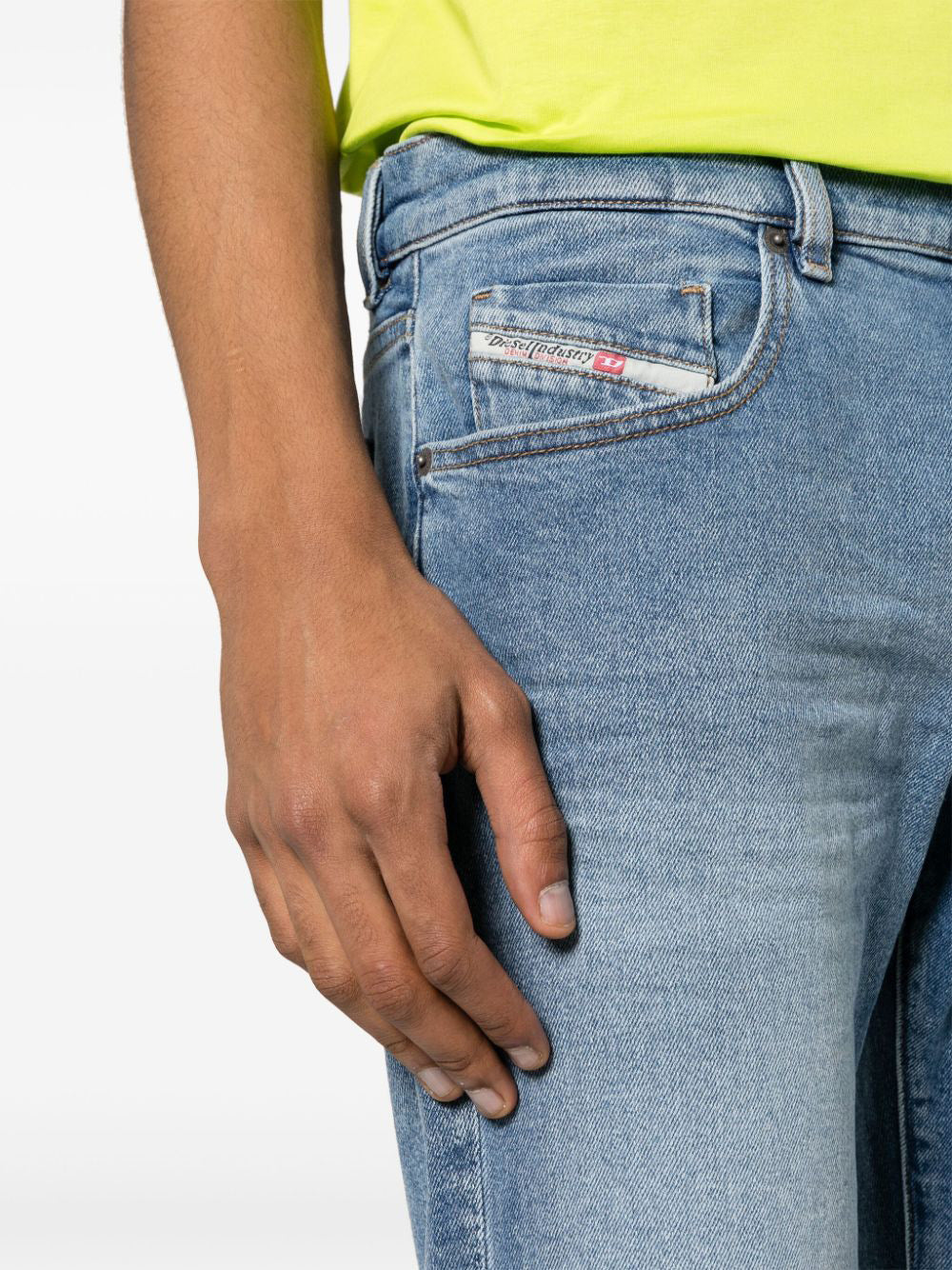 Jeans Slim Diesel D-Strukt da Uomo - Denim