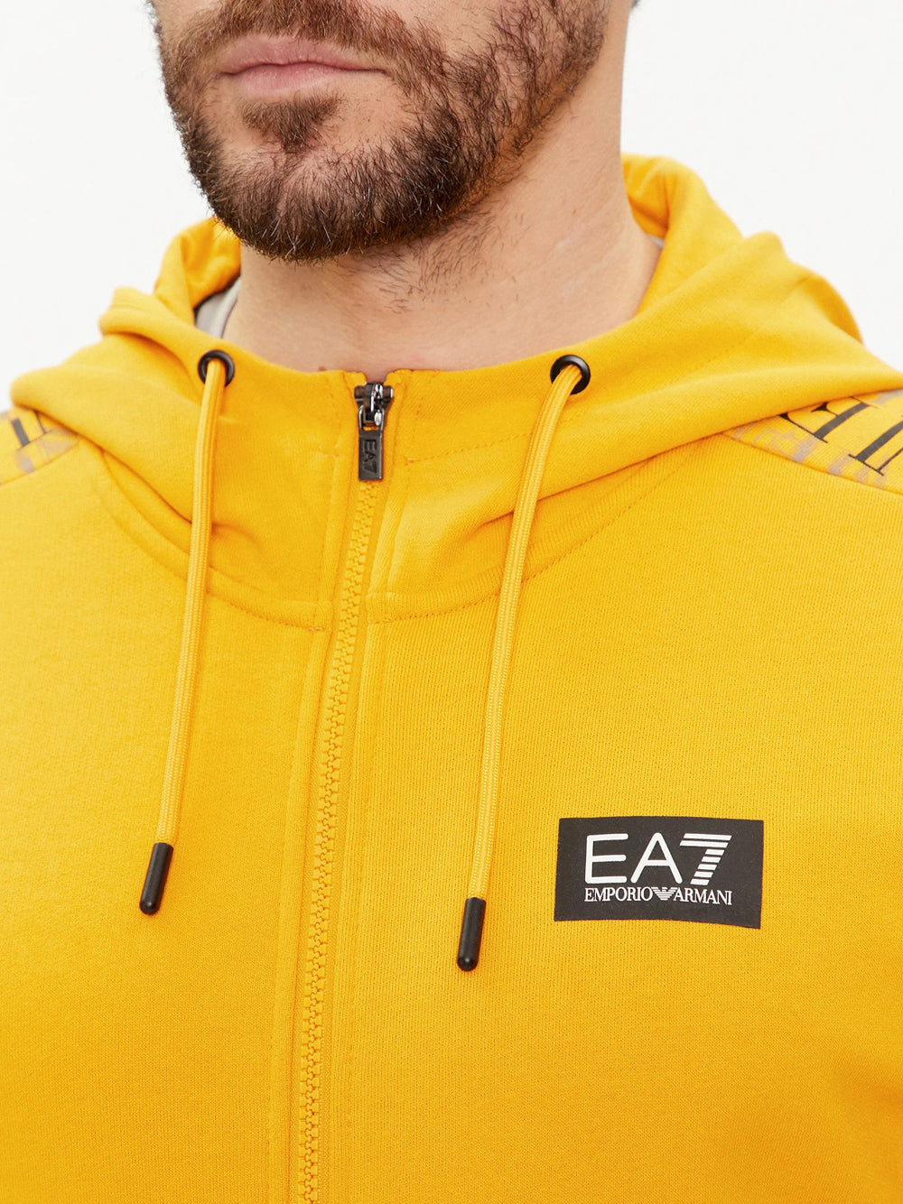 Felpa Zip Ea7 da Uomo - Giallo