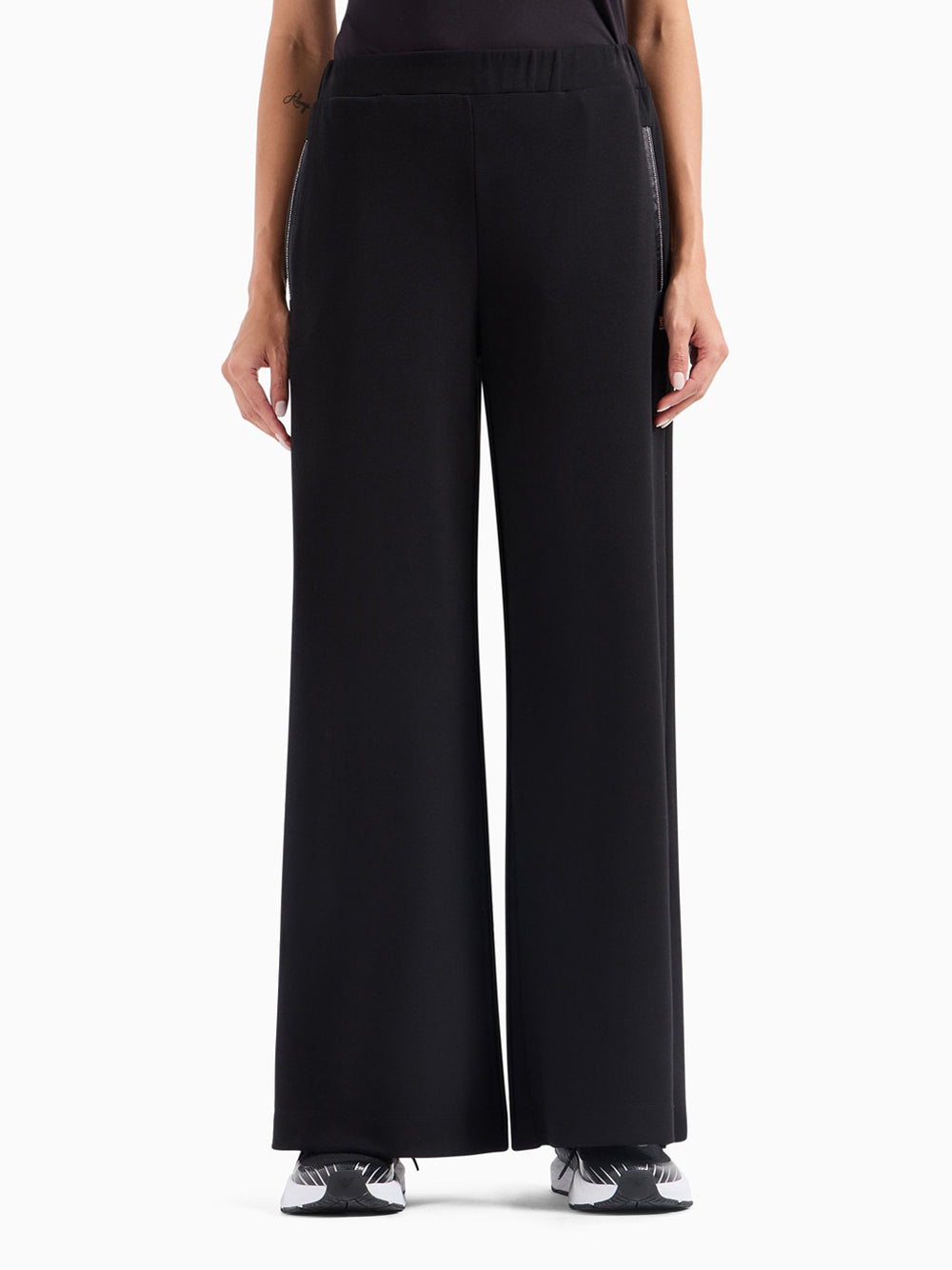 Pantalone Tuta Palazzo Ea7 da Donna - Nero