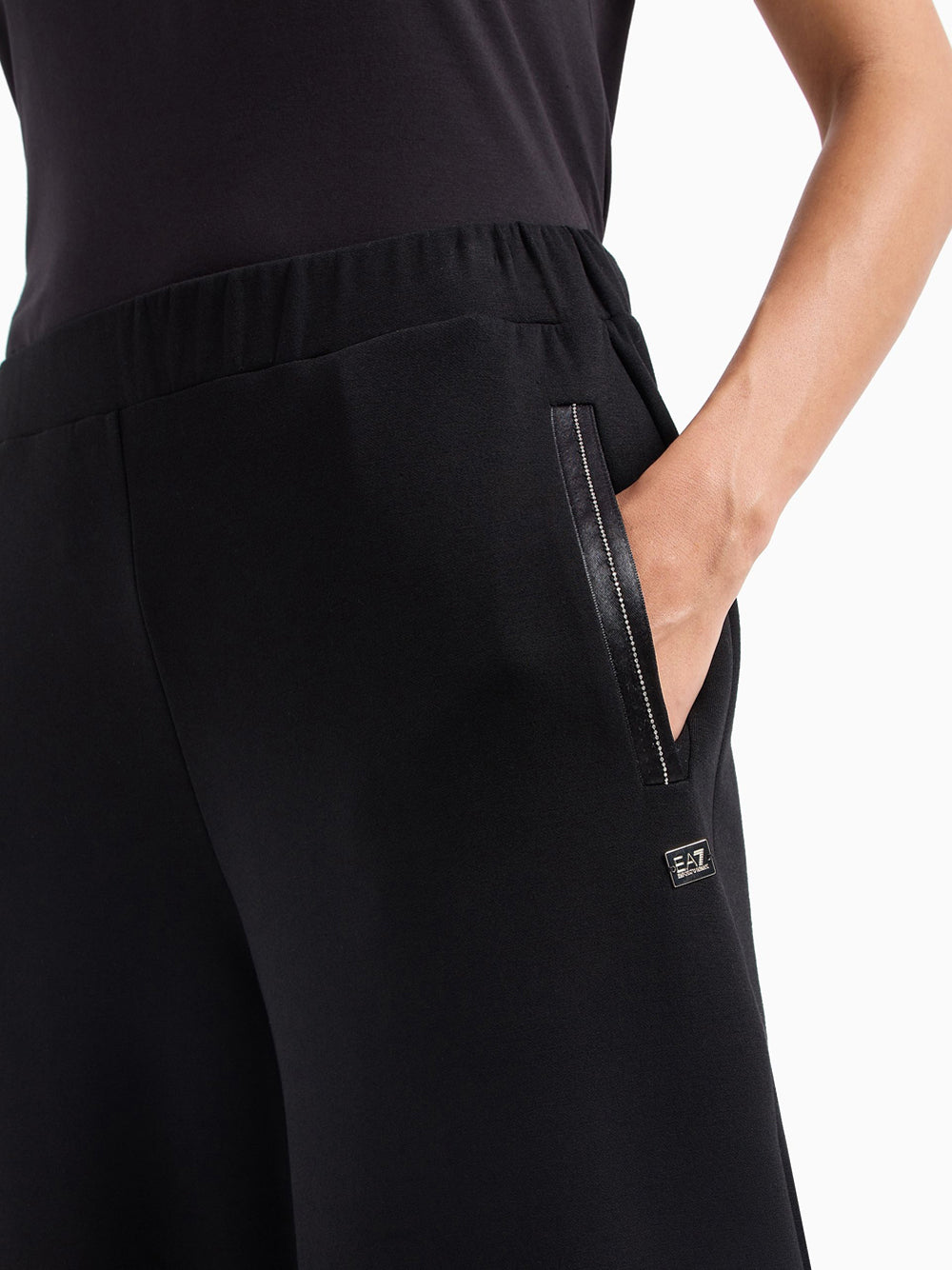 Pantalone Tuta Palazzo Ea7 da Donna - Nero