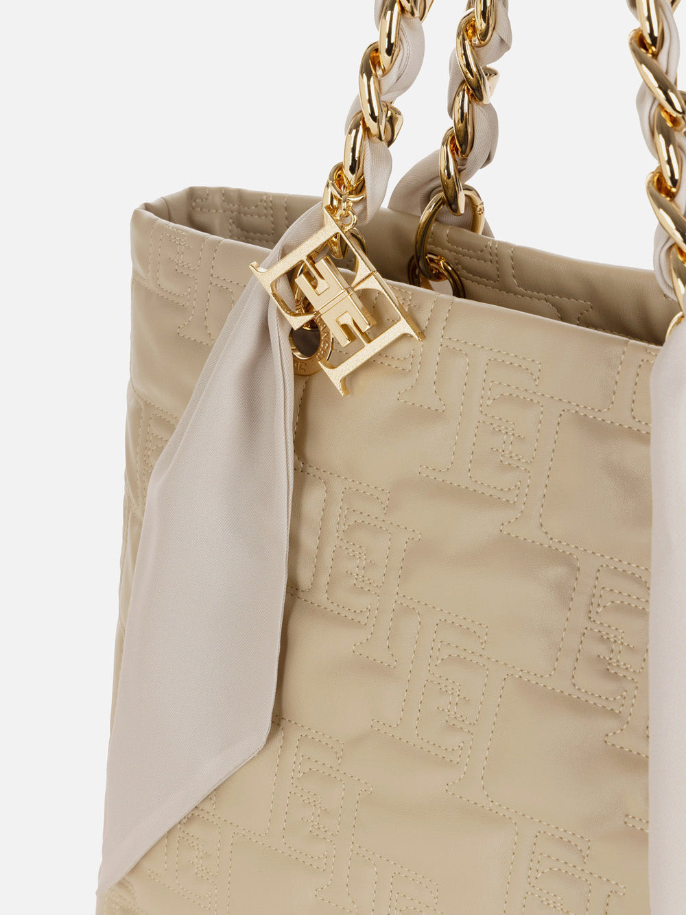 Borsa Shopper Elisabetta Franchi da Donna - Sabbia Beige