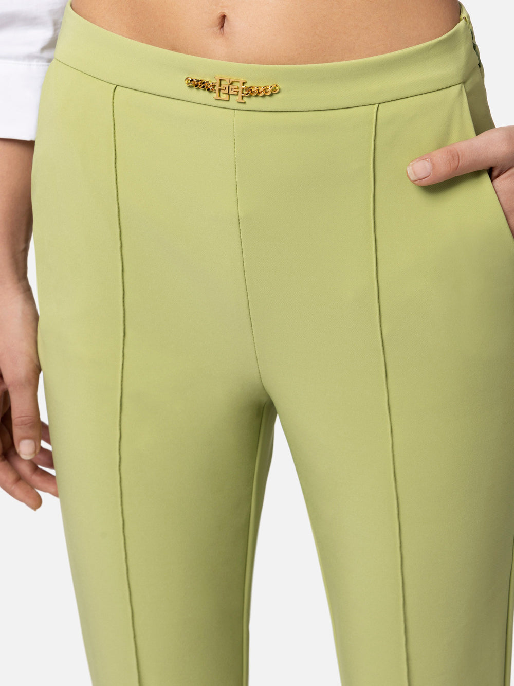 Pantalone Chino Elisabetta Franchi da Donna - Pistacchio Verde