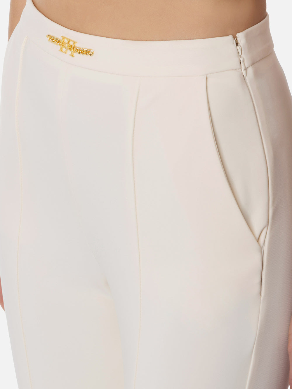 Pantalone Chino Elisabetta Franchi da Donna - Burro Avorio