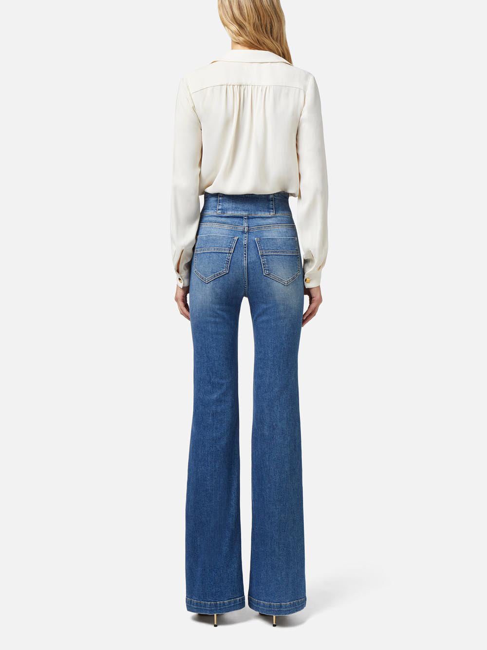 Jeans a Zampa Elisabetta Franchi da Donna - Denim