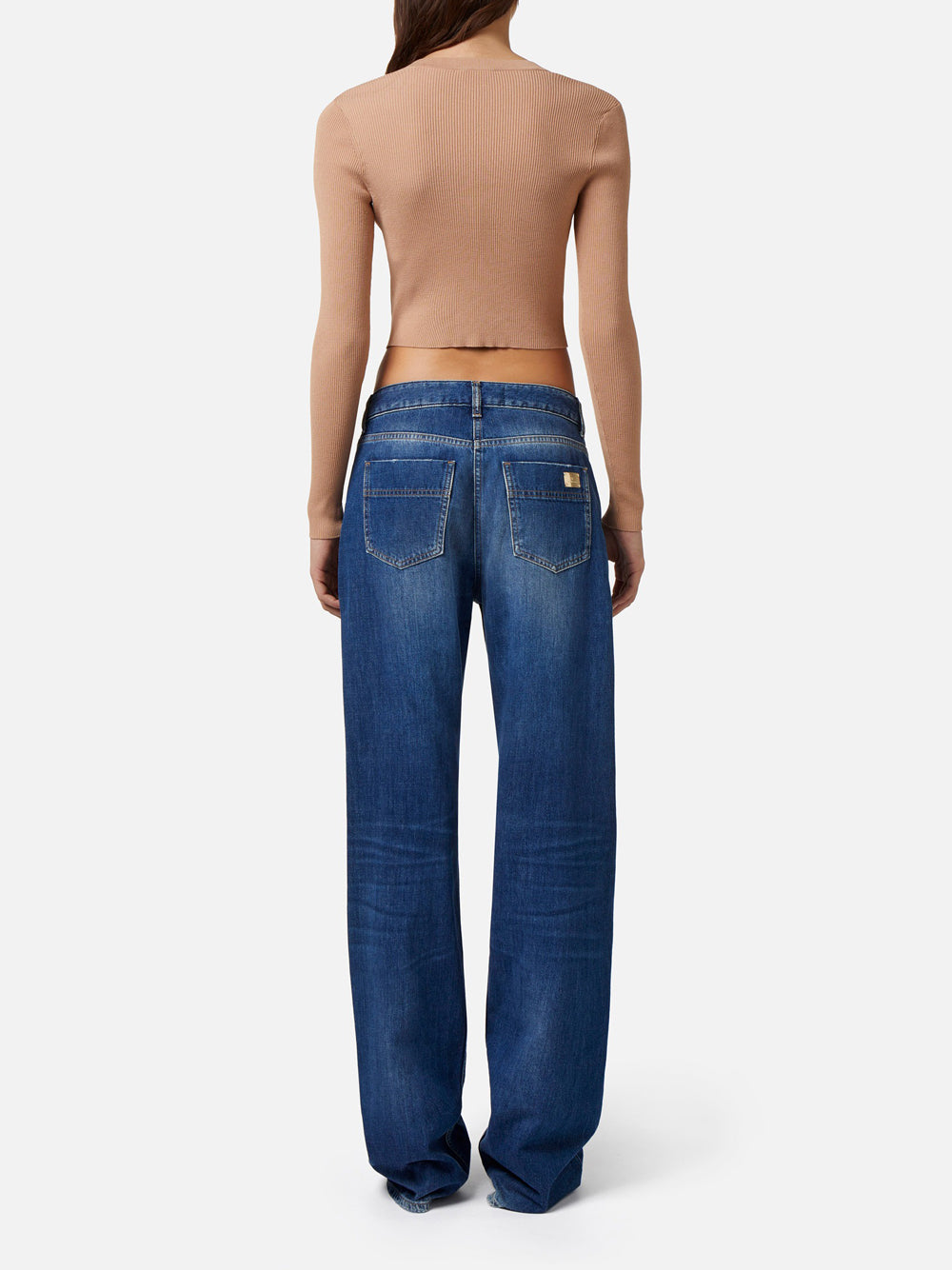 Jeans Wide Elisabetta Franchi da Donna - Denim