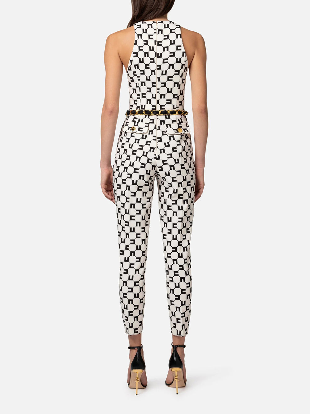 Jumpsuit Elisabetta Franchi da Donna - Burro-Nero Avorio