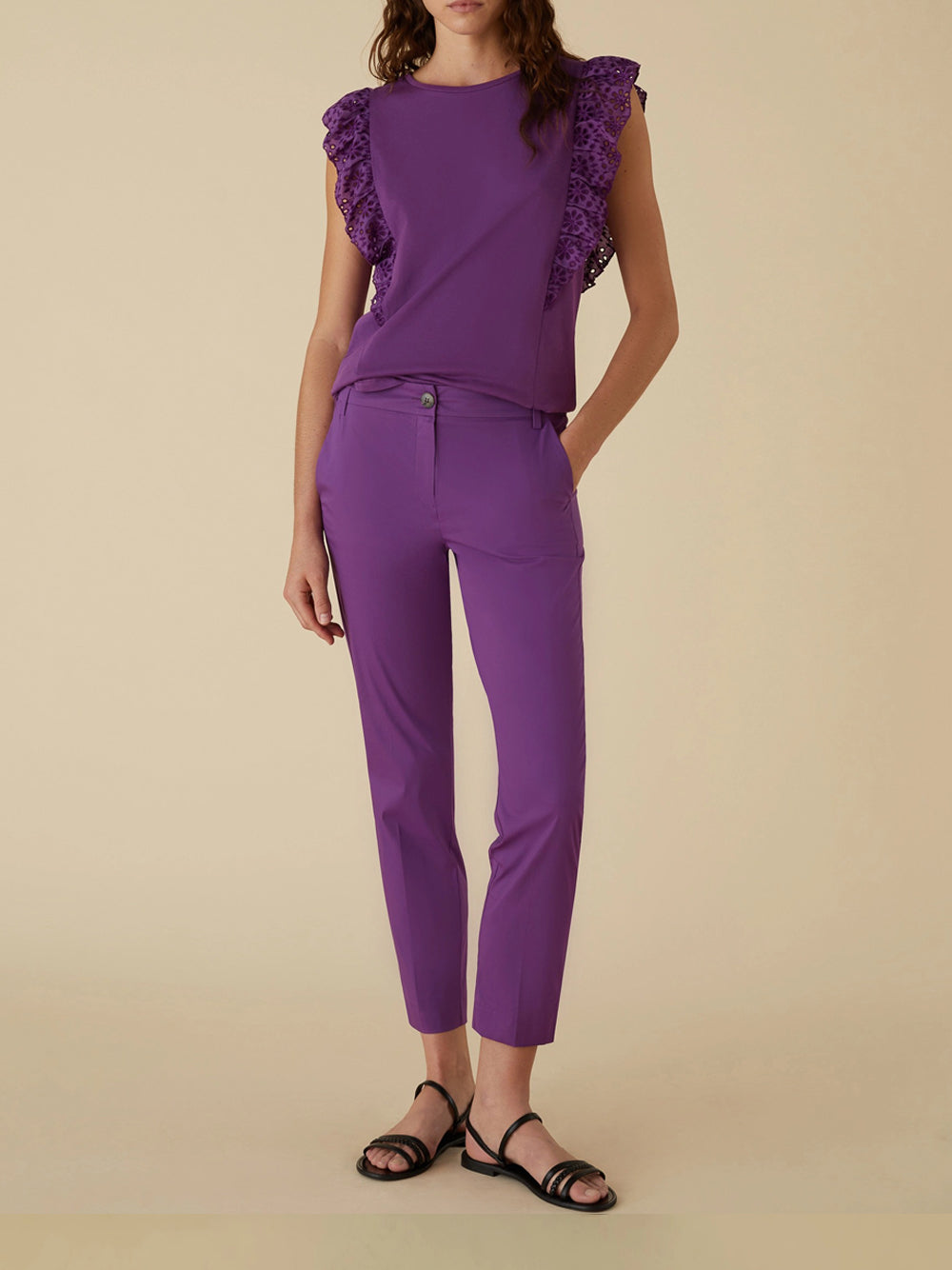 Pantalone Capri Emme Marella Colle da Donna - Viola