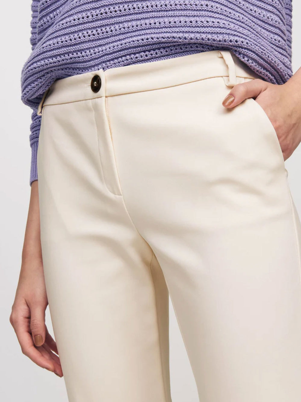 Pantalone Chino Emme Marella Valenza da Donna - Bianco