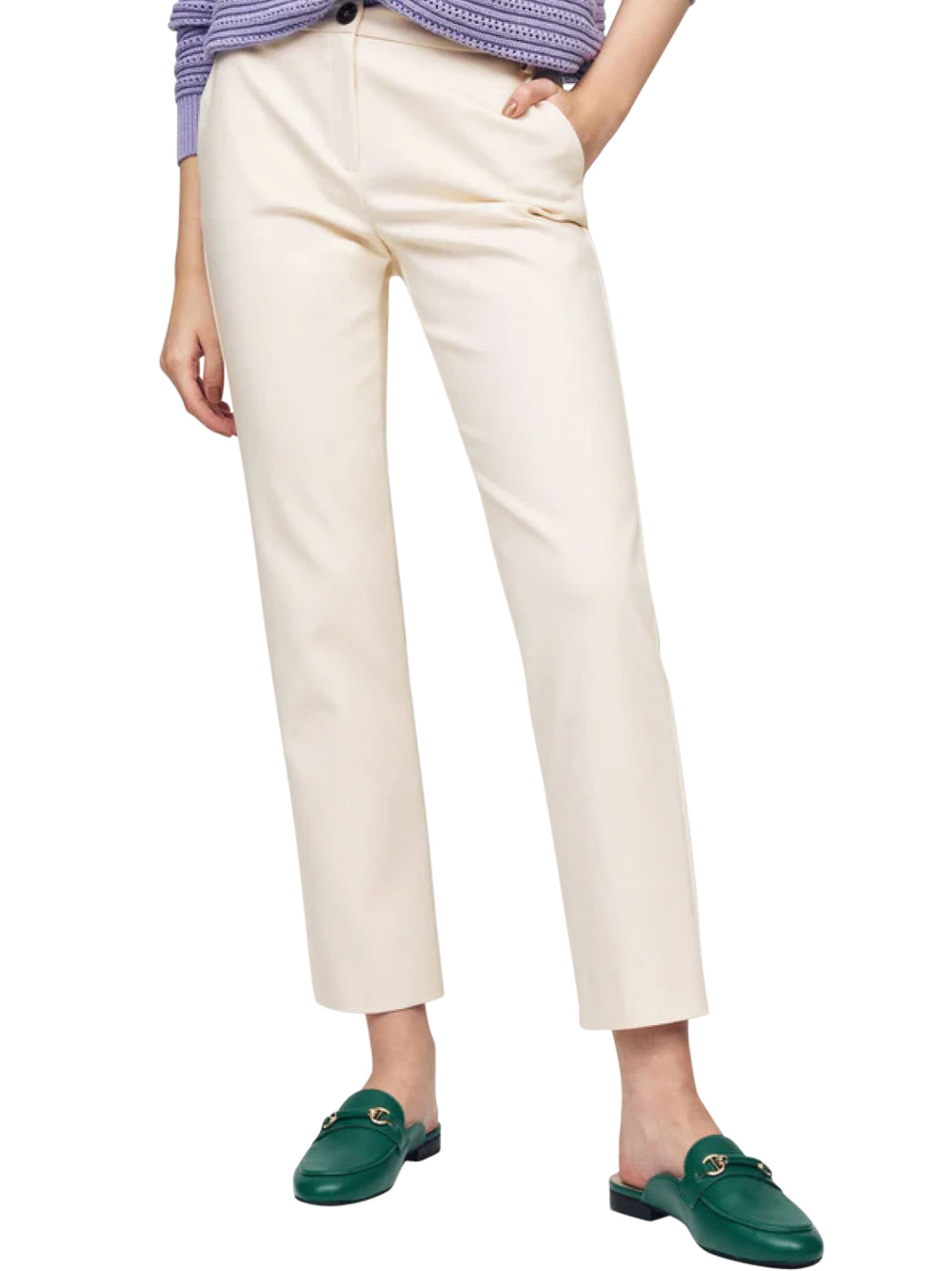 Pantalone Chino Emme Marella Valenza da Donna - Bianco