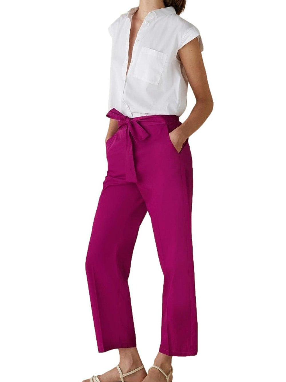 Pantalone Straight Emme Marella Lover da Donna - Viola