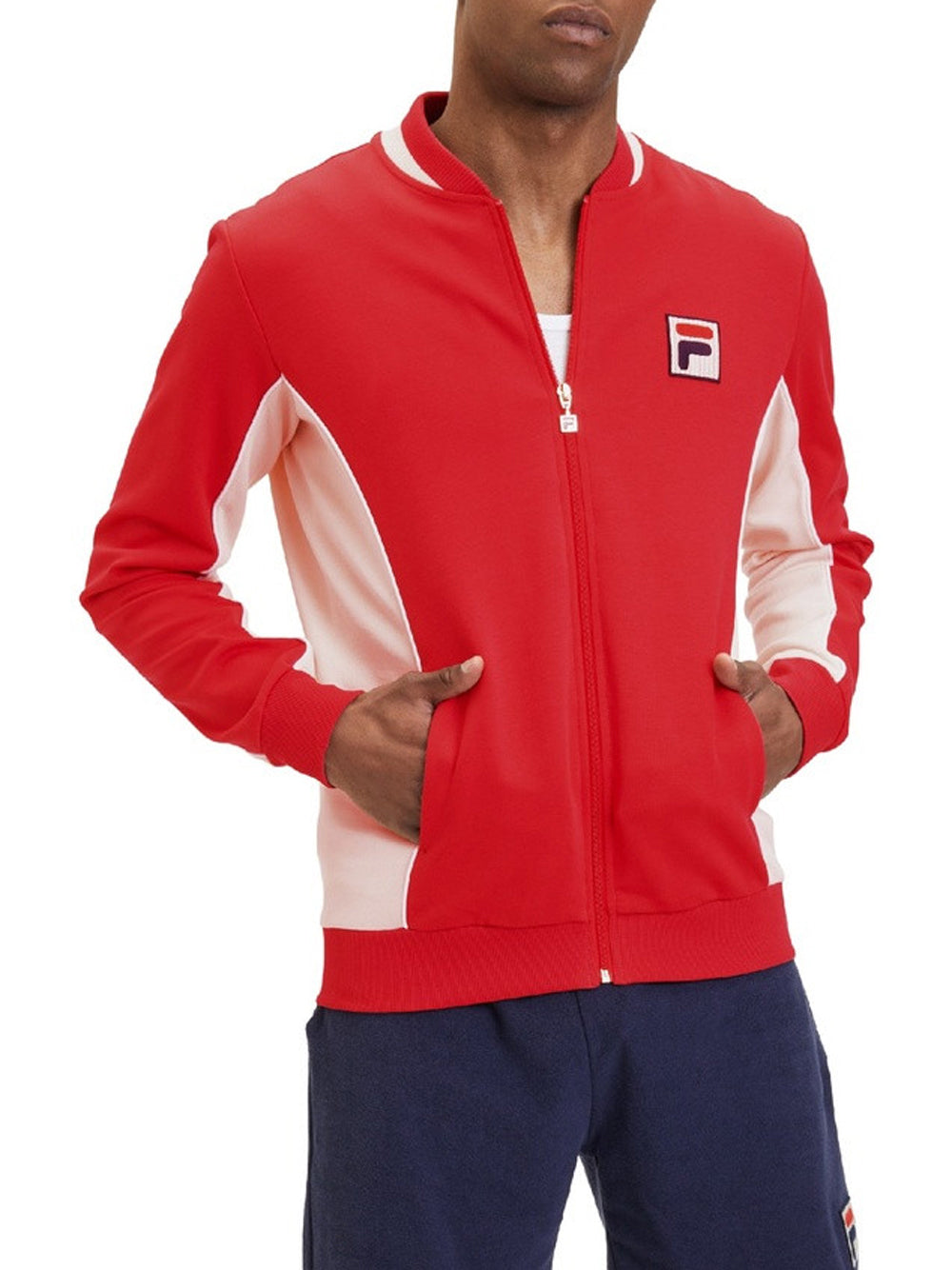 Felpa Zip Fila da Uomo - Rosso