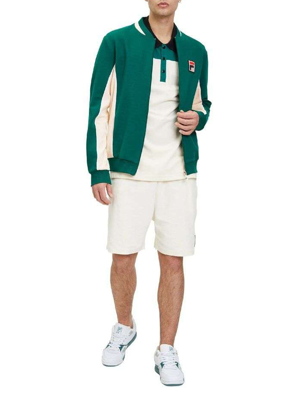 Felpa Zip Fila Lincoln da Uomo - Verde