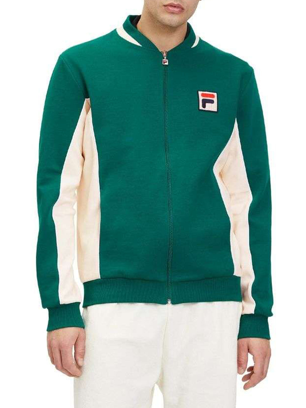 Felpa Zip Fila Lincoln da Uomo - Verde