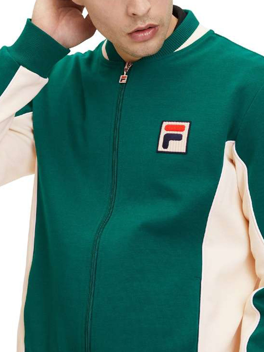 Felpa Zip Fila Lincoln da Uomo - Verde