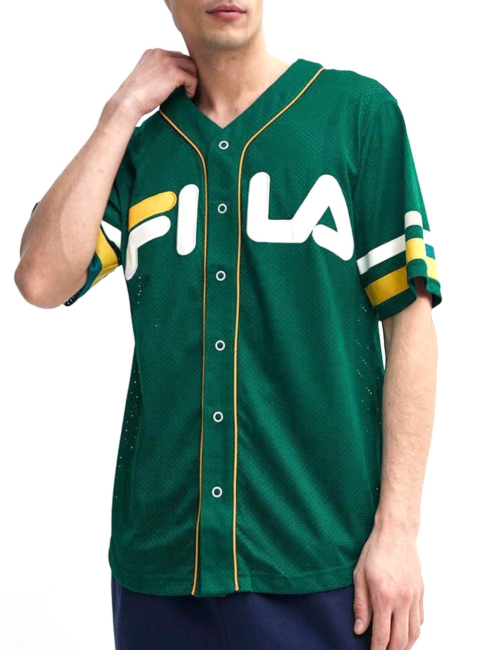 T-shirt Fila Lashio Baseball da Uomo - Verde