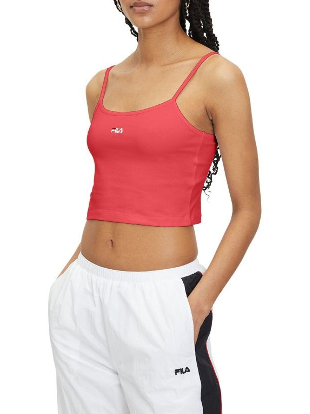 Top Fila Loni Cropped da Donna - Rosso