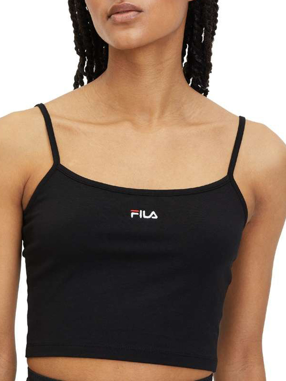 Top Fila Loni Cropped da Donna - Nero