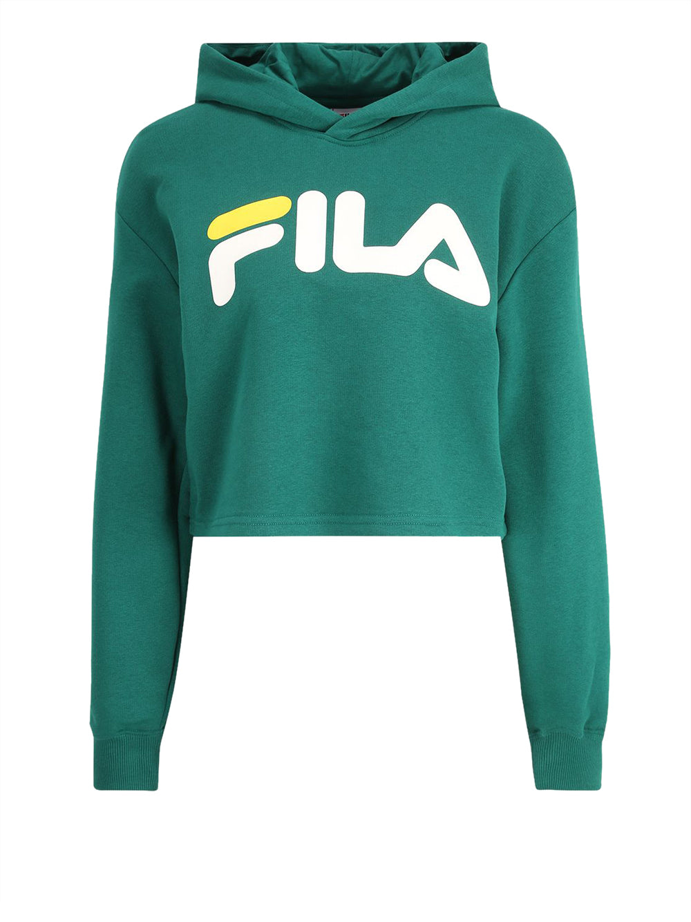 Felpa Cappuccio Fila Lafia Cropped Logo da Donna - Verde