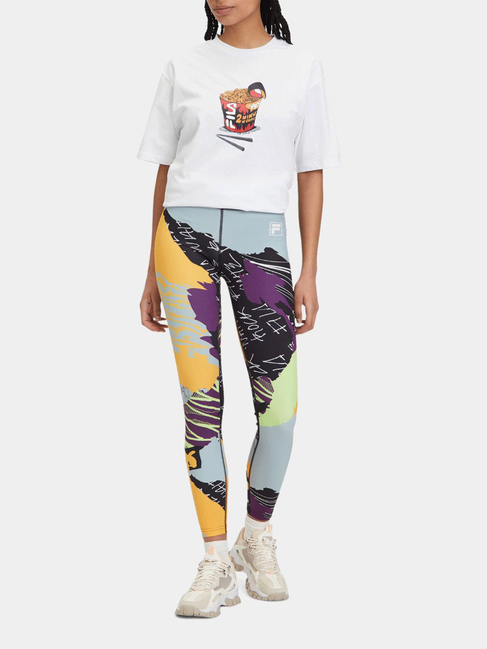 Leggings Fila Allover Print da Donna - Multicolore