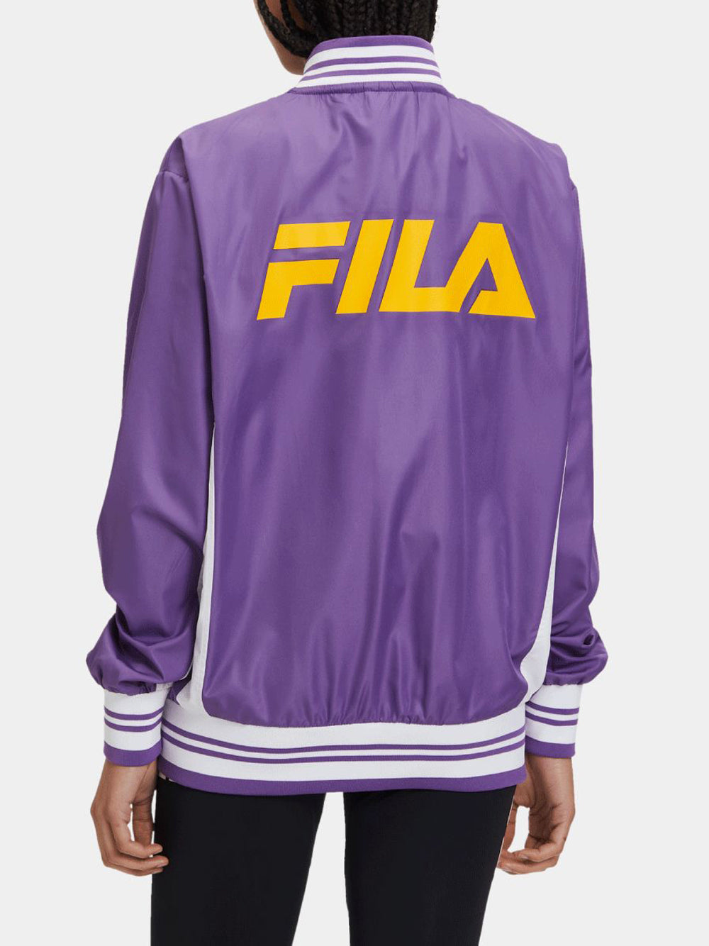 Felpa Zip Fila Woven Settanta Unisex - Viola