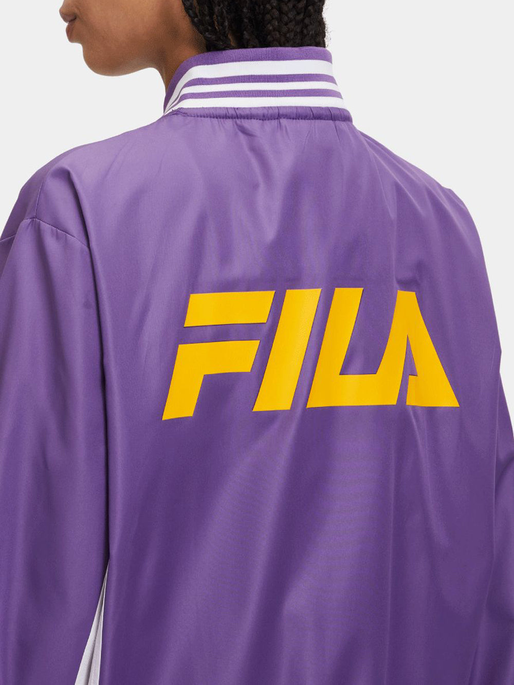 Felpa Zip Fila Woven Settanta Unisex - Viola