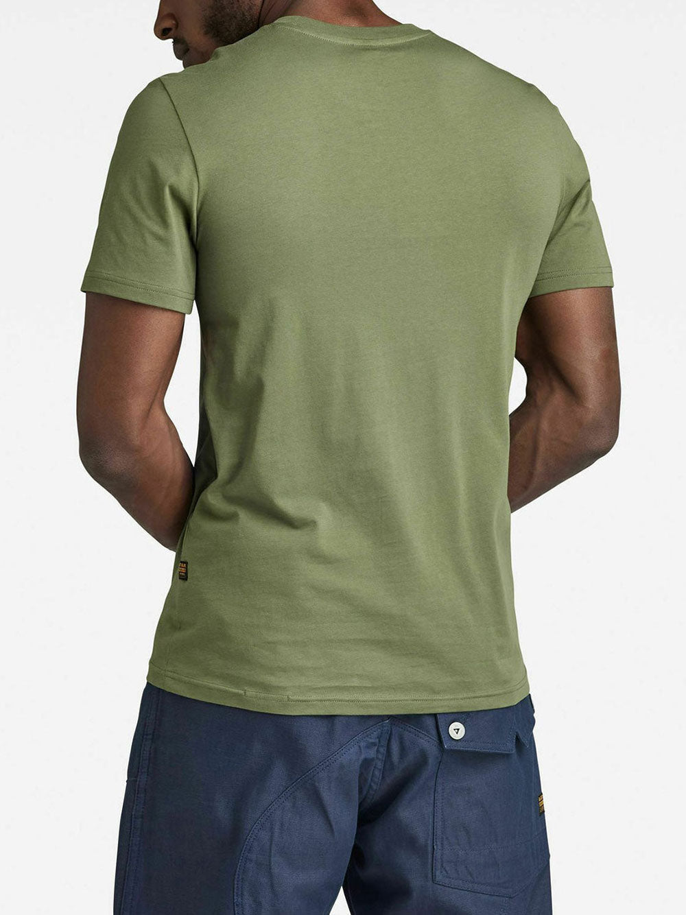 T-shirt G-star Distressed Originals Slim da Uomo - Verde