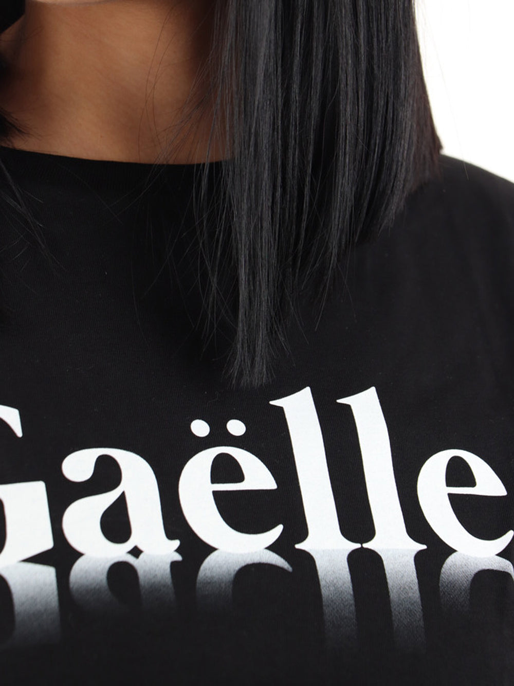 Gaëlle Paris T-shirt Gaelle Logo Coulisse da Donna - Nero