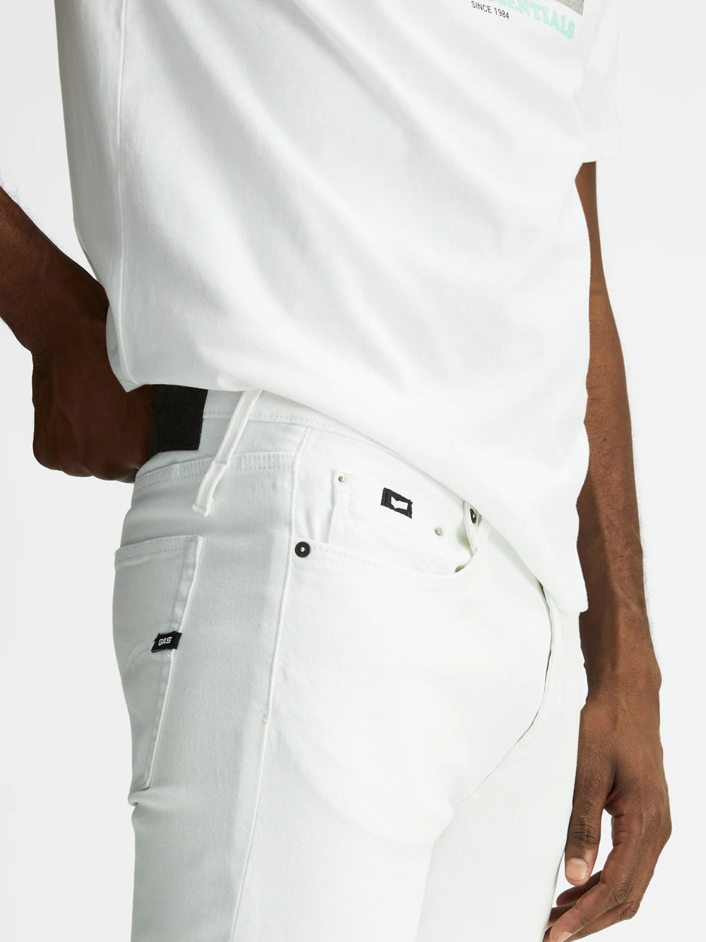 Jeans Slim Gas Albert Simple da Uomo - Bianco