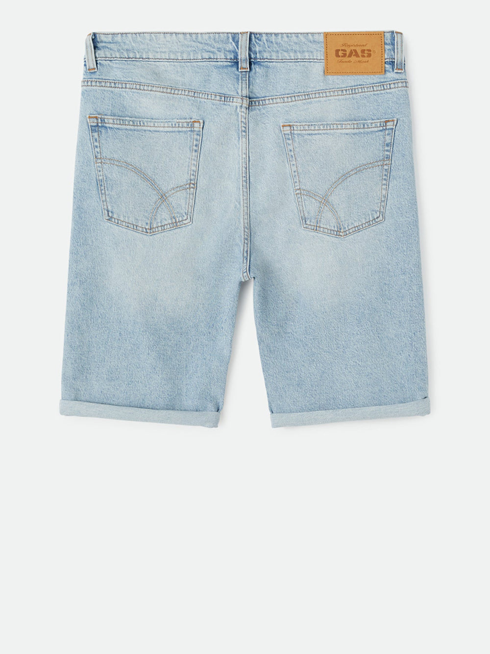 Bermuda Jeans Gas Torn da Uomo - Denim