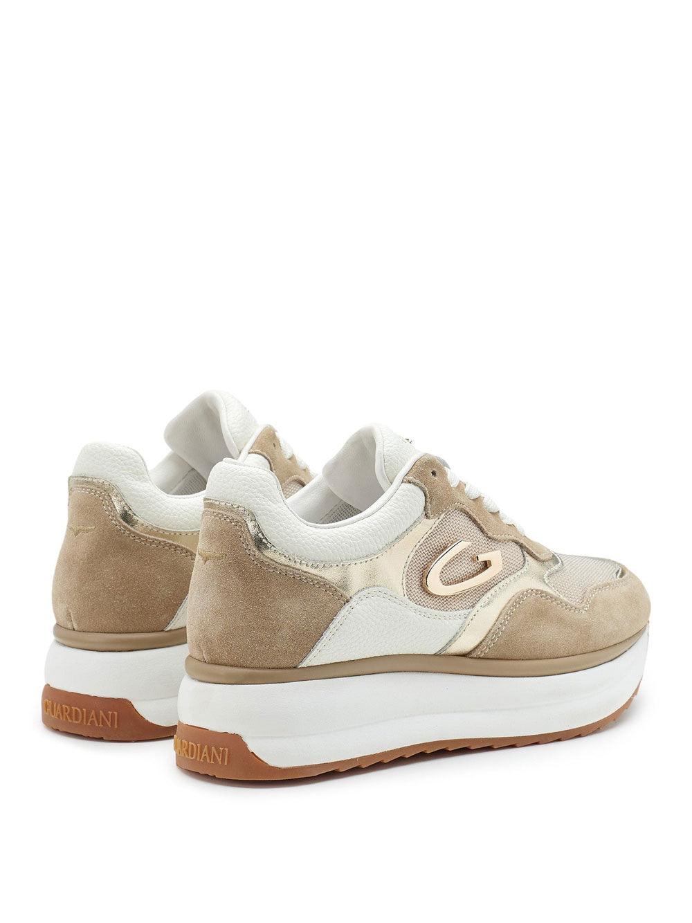 Sneakers Guardiani Louise 4303 Low Suede da Donna - Beige