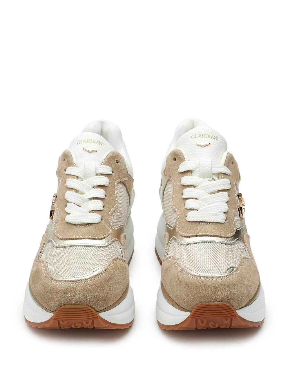 Sneakers Guardiani Louise 4303 Low Suede da Donna - Beige