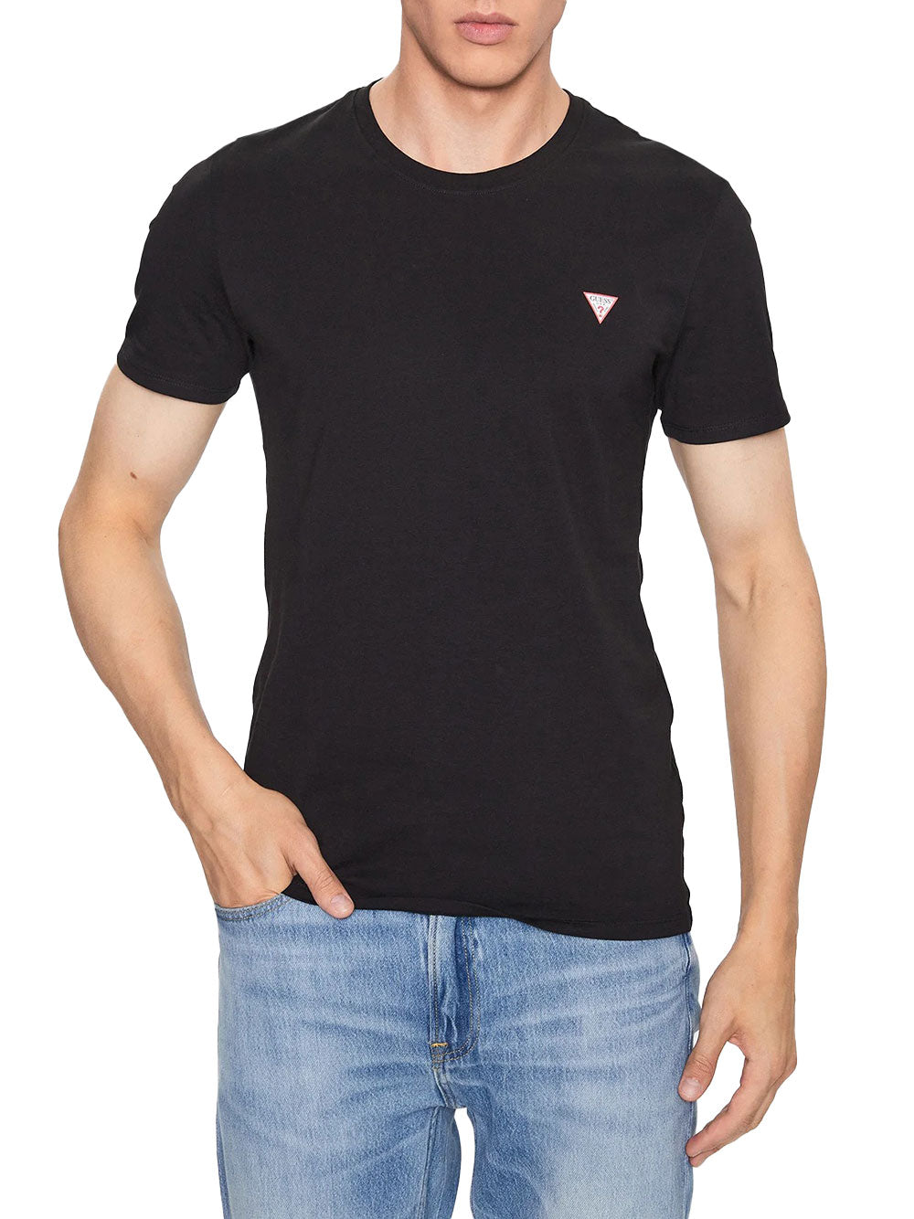 T-shirt Guess Core da Uomo - Nero