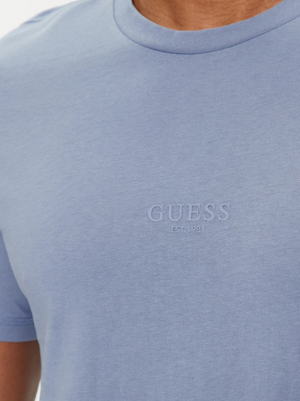 T-shirt Guess Aidy da Uomo - Celeste