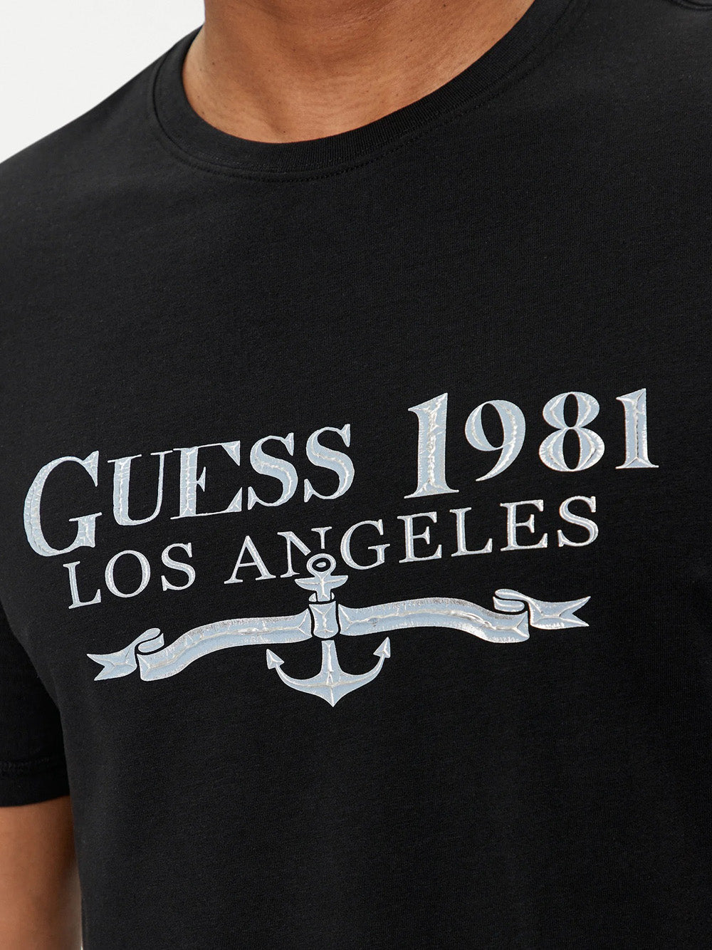 T-shirt Guess 1981 da Uomo - Nero