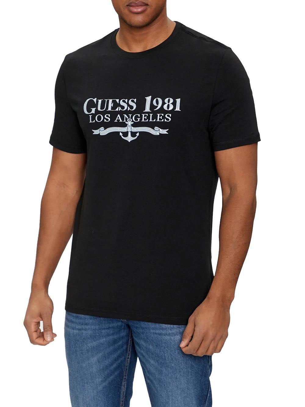 T-shirt Guess 1981 da Uomo - Nero