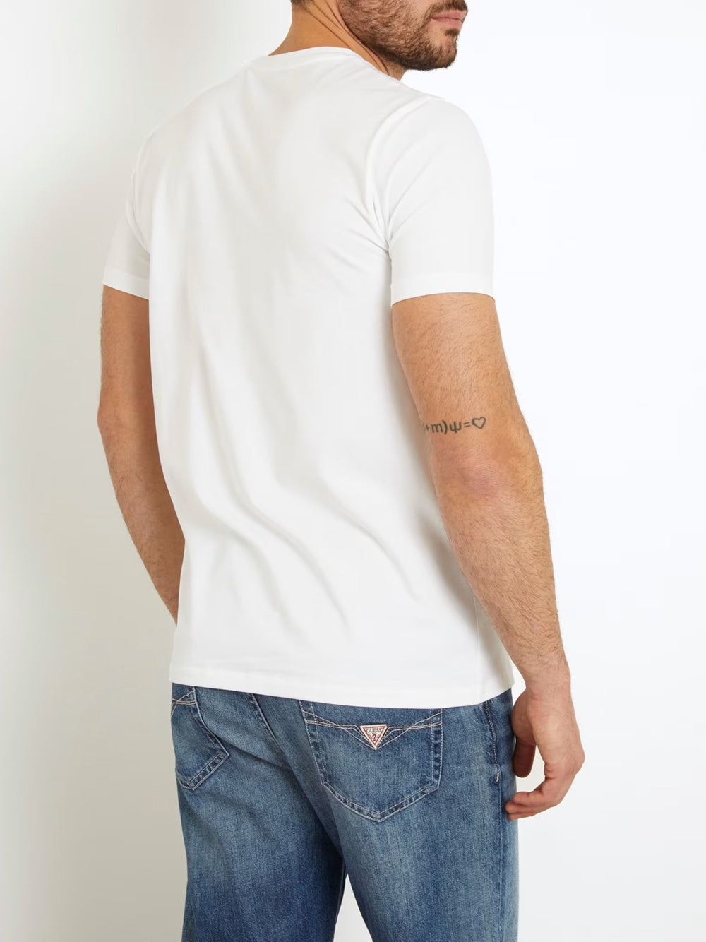 T-shirt Guess Basic Pima da Uomo - Bianco