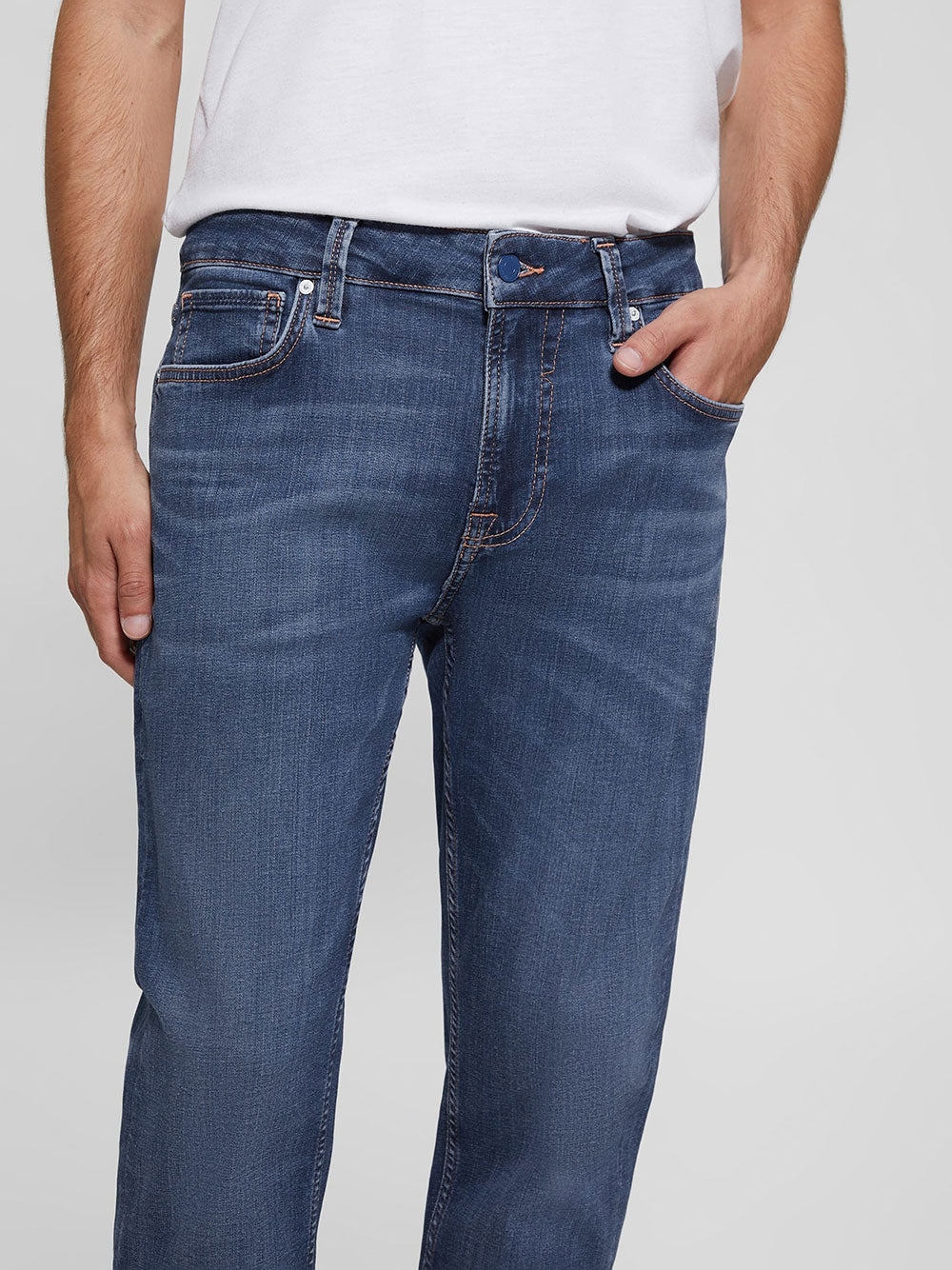 Jeans Slim Guess Angels da Uomo - Denim