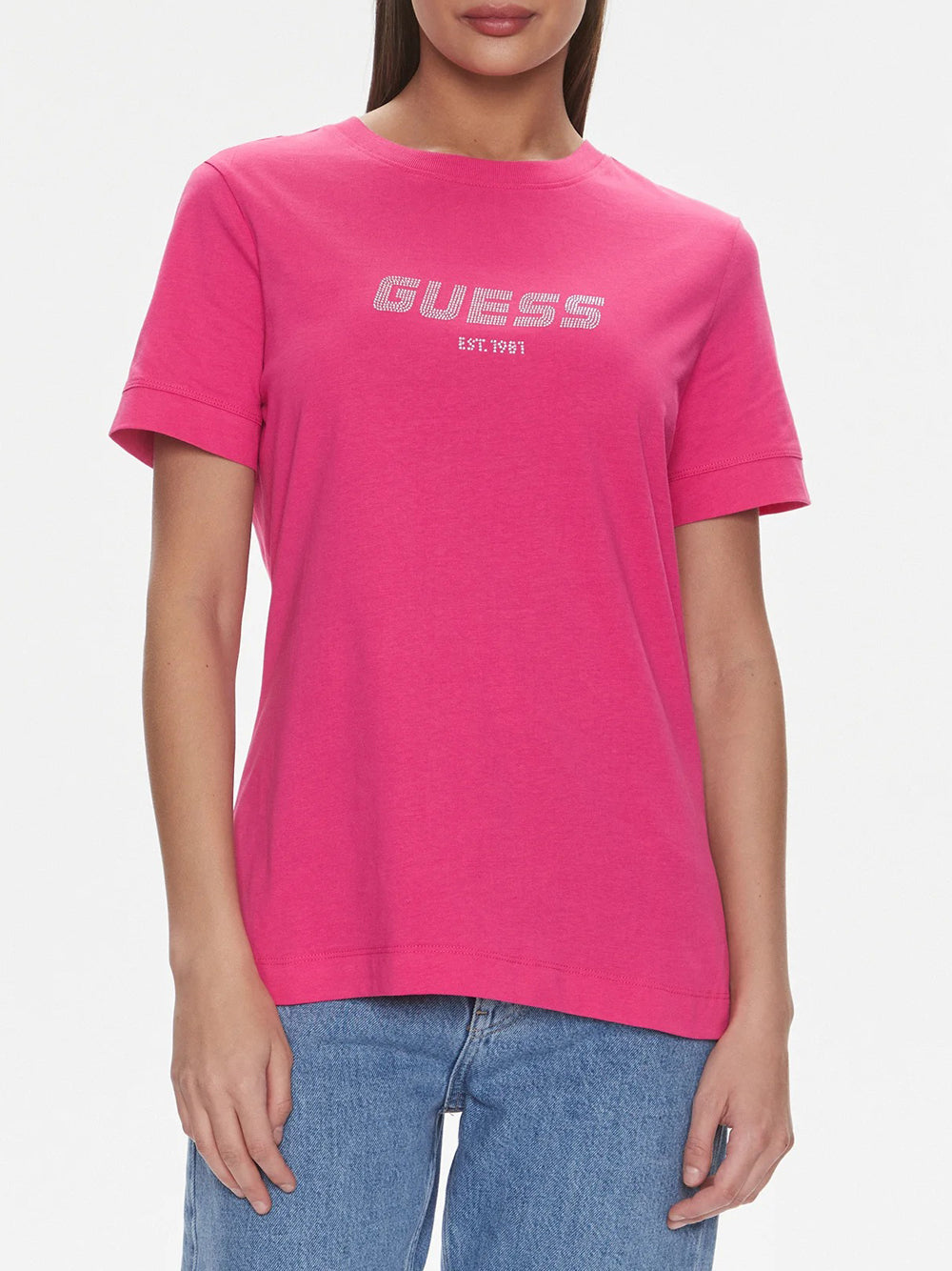 T-shirt Guess Eleanora da Donna - Fuxia Fucsia