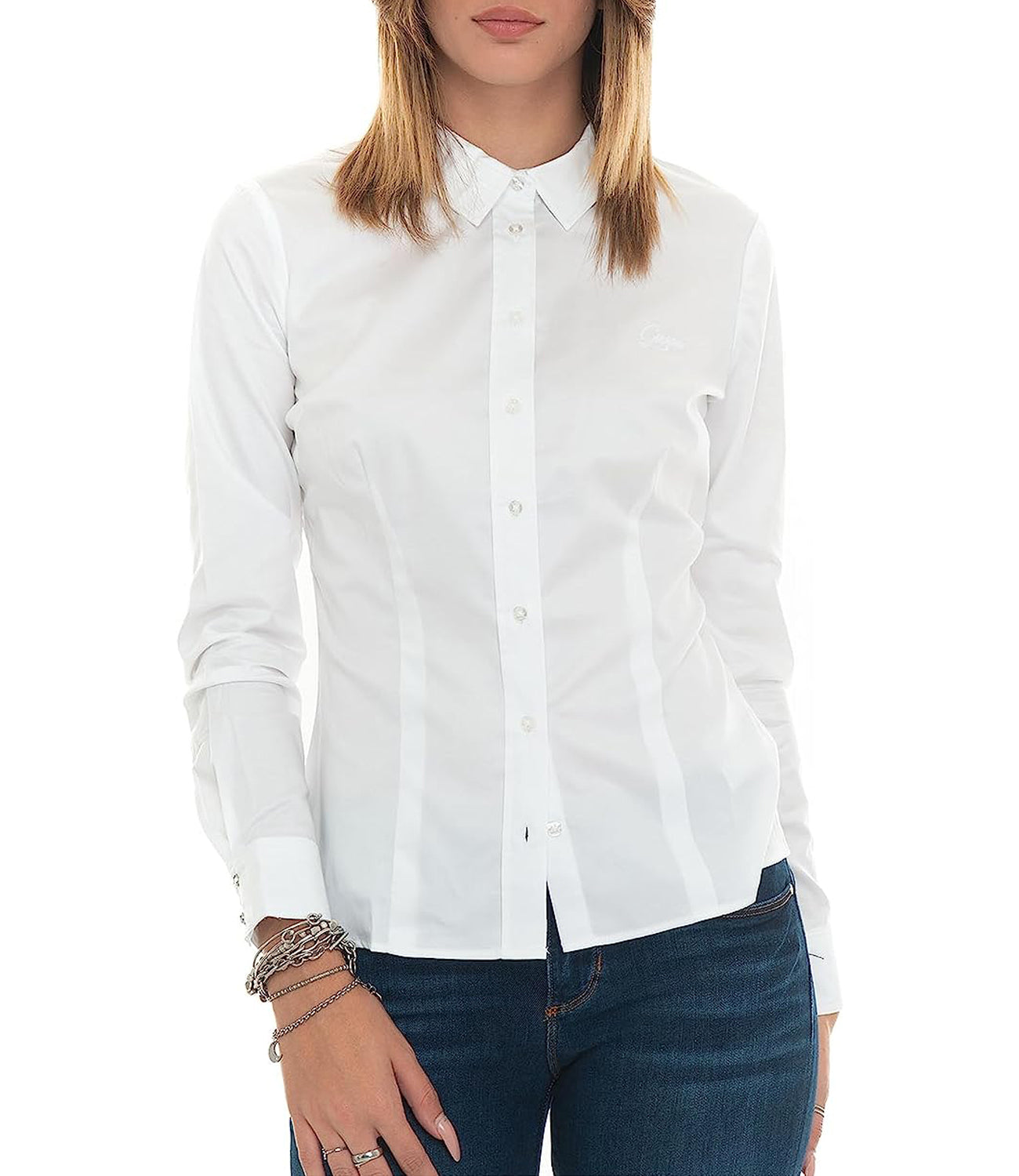 Guess Camicia Donna Mod. W2YH41 WAF10 G011 WHITE Bianco