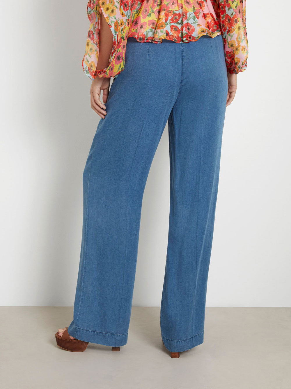 Jeans a Palazzo Guess Eliane Lyocell da Donna - Denim