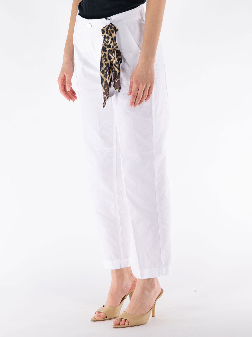 Pantalone Chino Guess Candis da Donna - Bianco