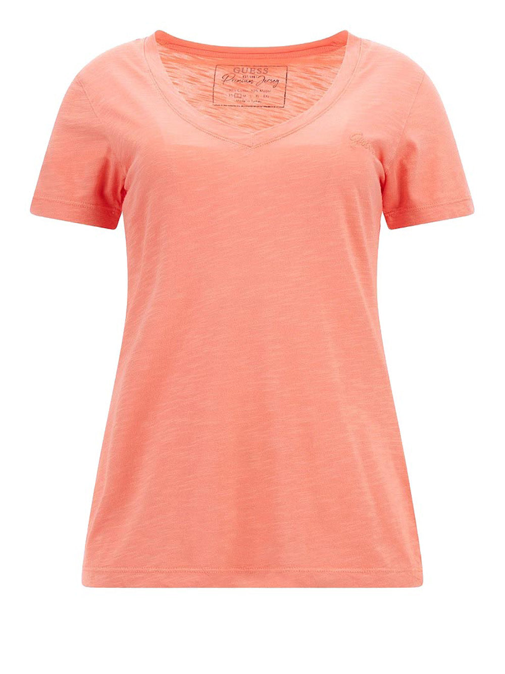 T-shirt Guess Slubby da Donna - Arancione