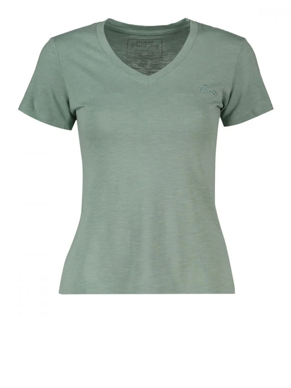 T-shirt Guess Slubby da Donna - Verde