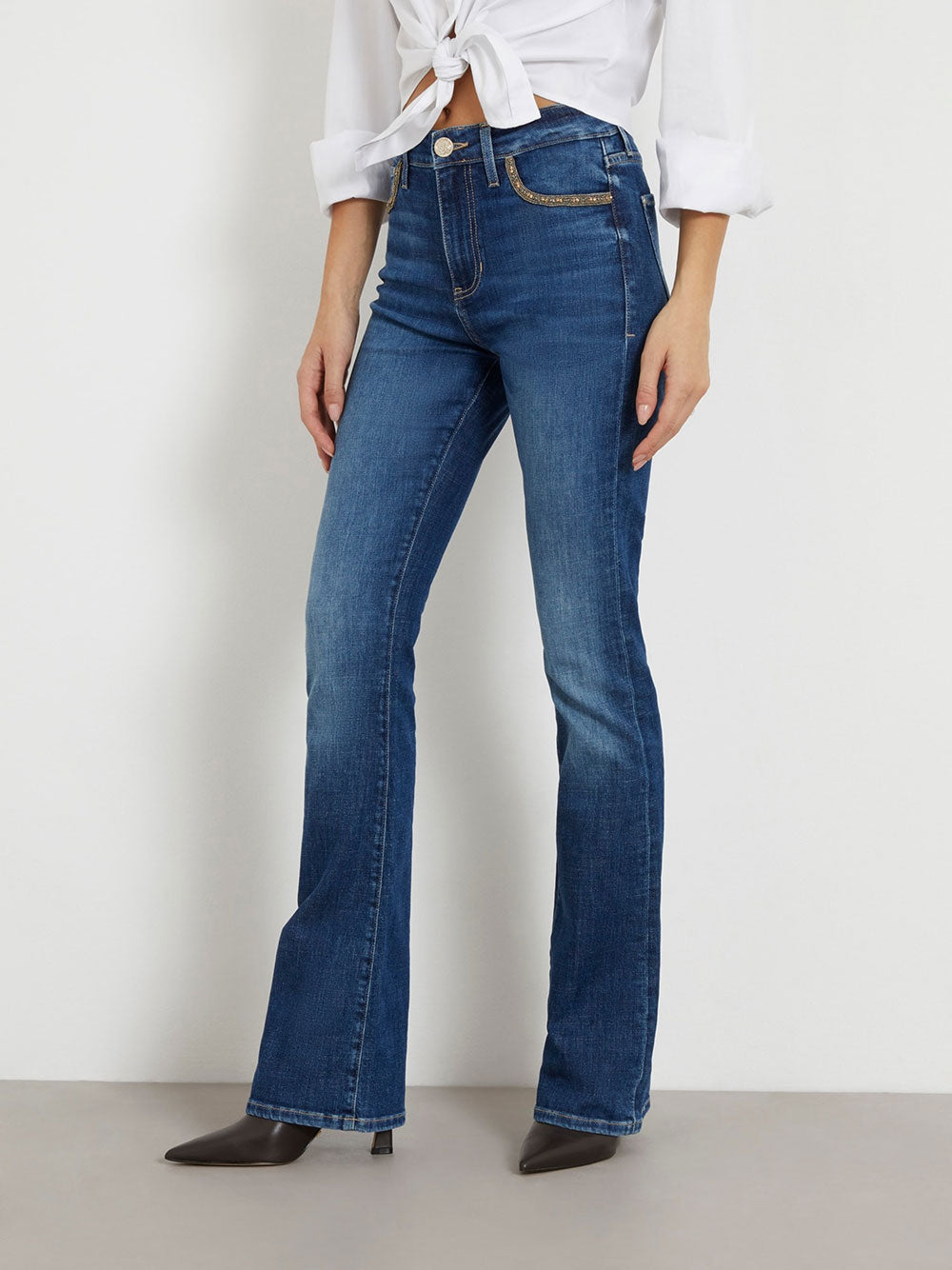 Jeans a Zampa Guess Sexy Flare da Donna - Denim