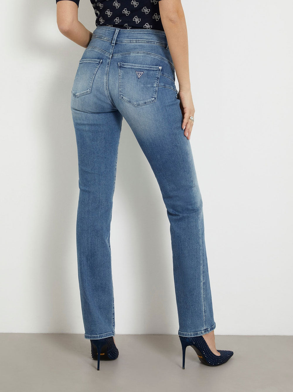 Jeans a Zampa Guess Shape Up Straight da Donna - Denim