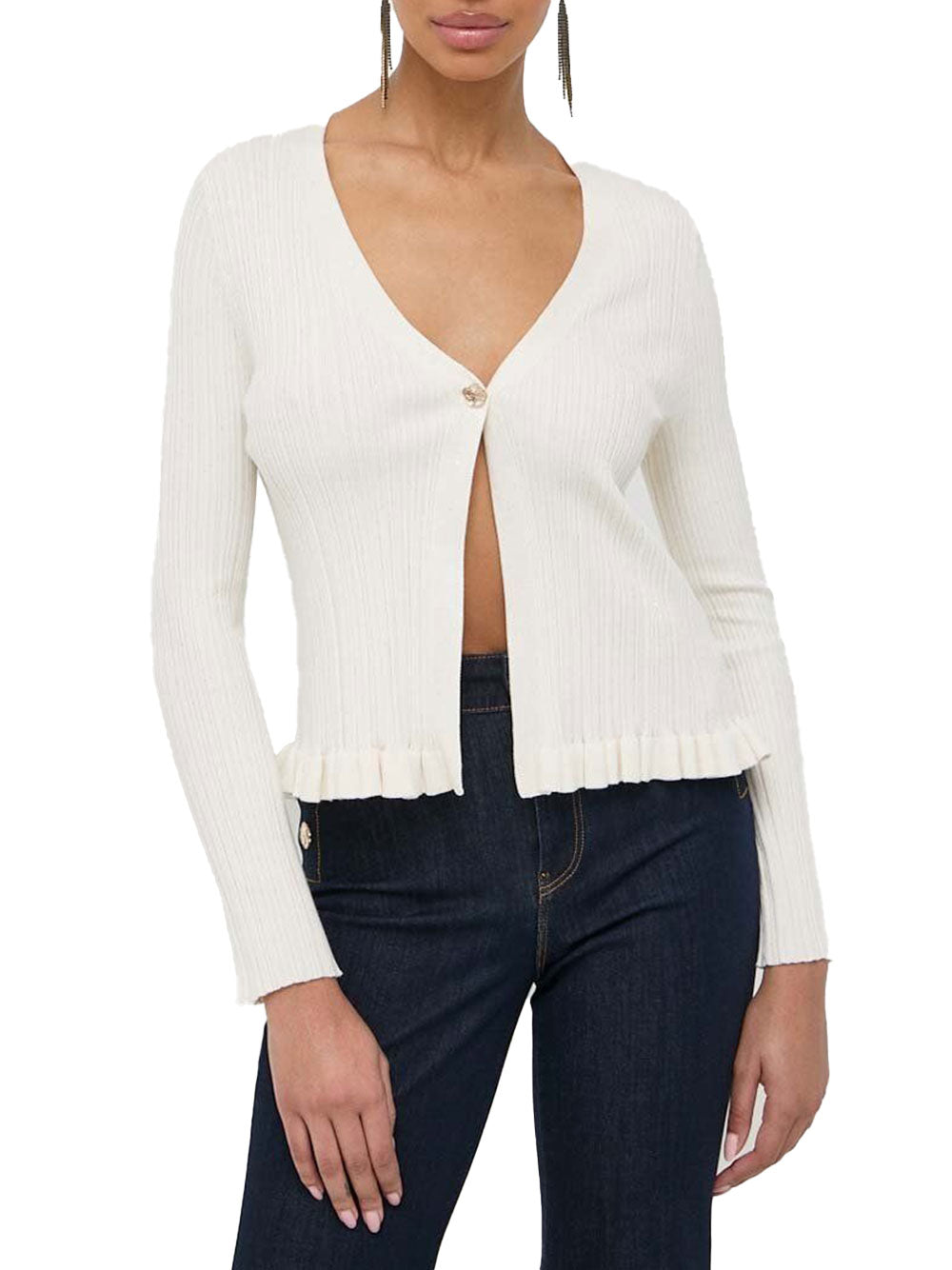 Cardigan Guess Estelle da Donna - Bianco